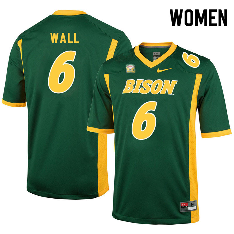 Women #6 Cedric Wall North Dakota State Bison College Football Jerseys Sale-Green - Click Image to Close